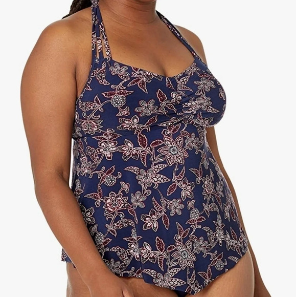 *NWOT* Coastal Blue Halter Neck Tankini - Picture 1 of 5